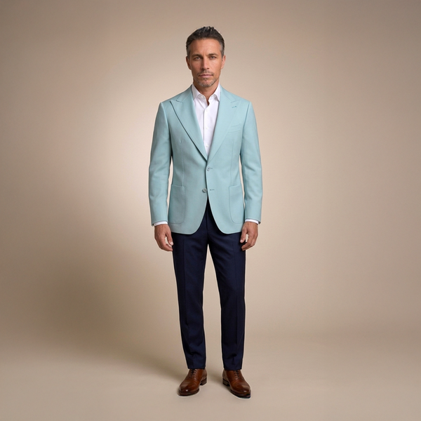 Aqua Wool Blazer