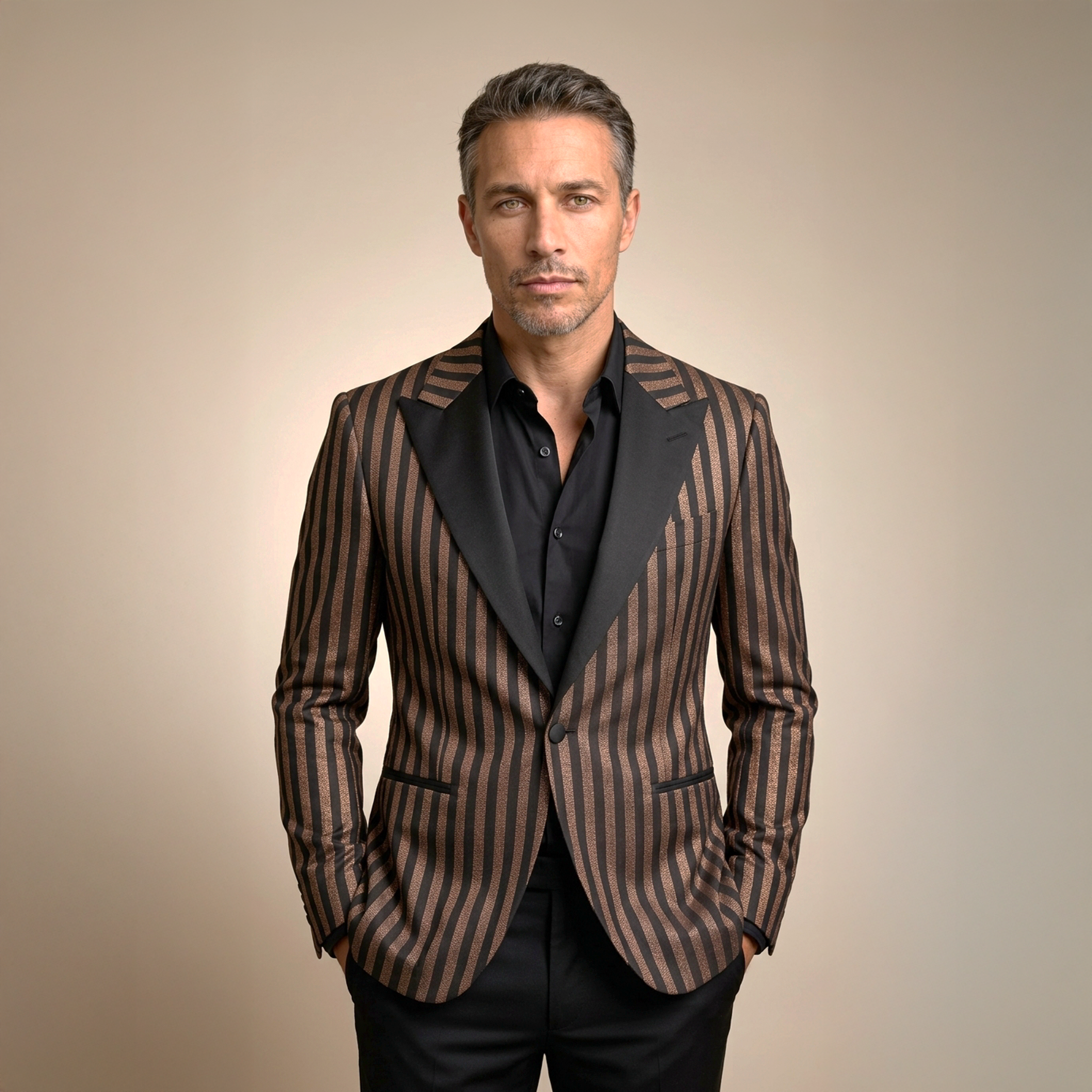 Bronze Striped Ceremony Tuxedo