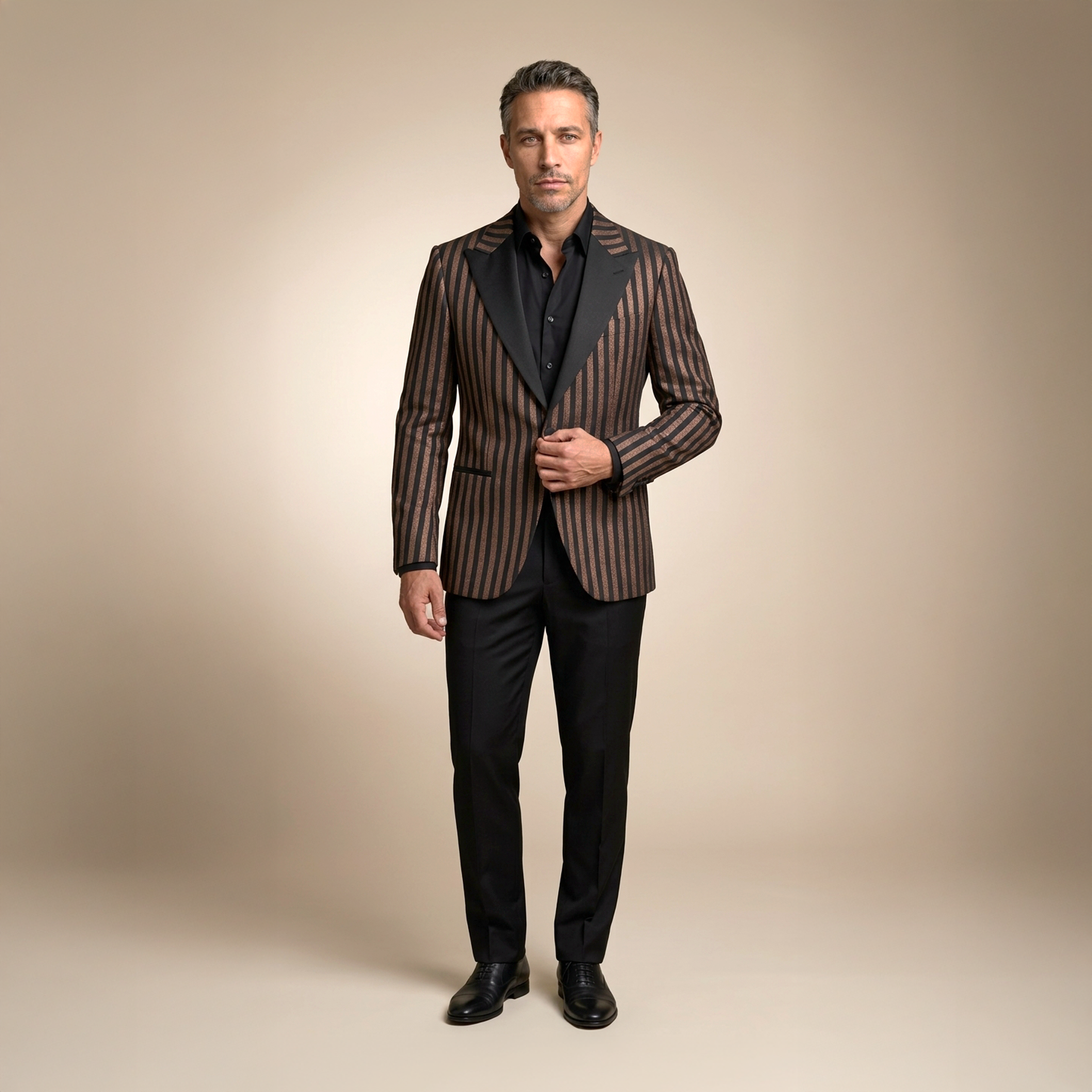 Bronze Striped Ceremony Tuxedo