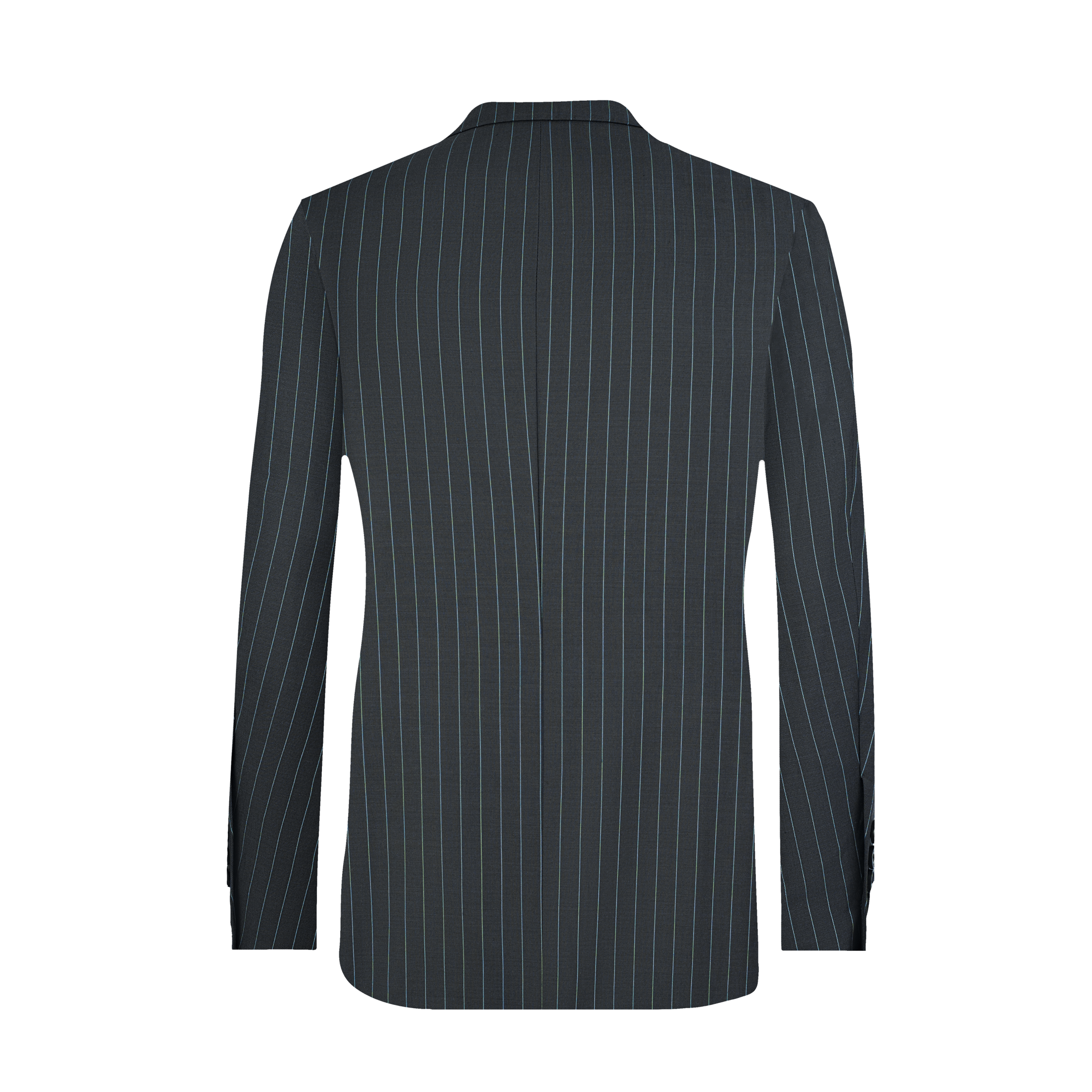 Black Striped Wool Suit