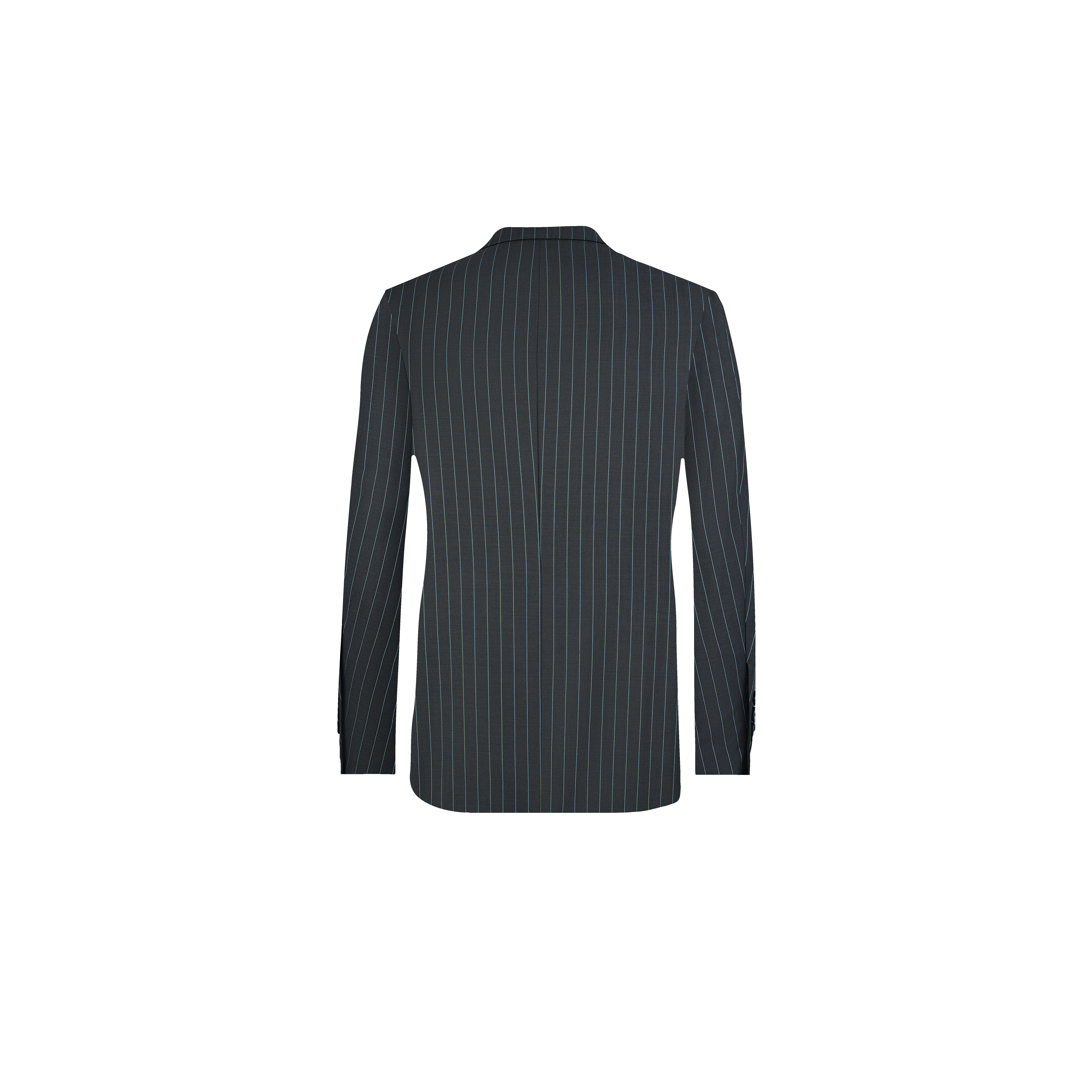 Black Striped Wool Suit