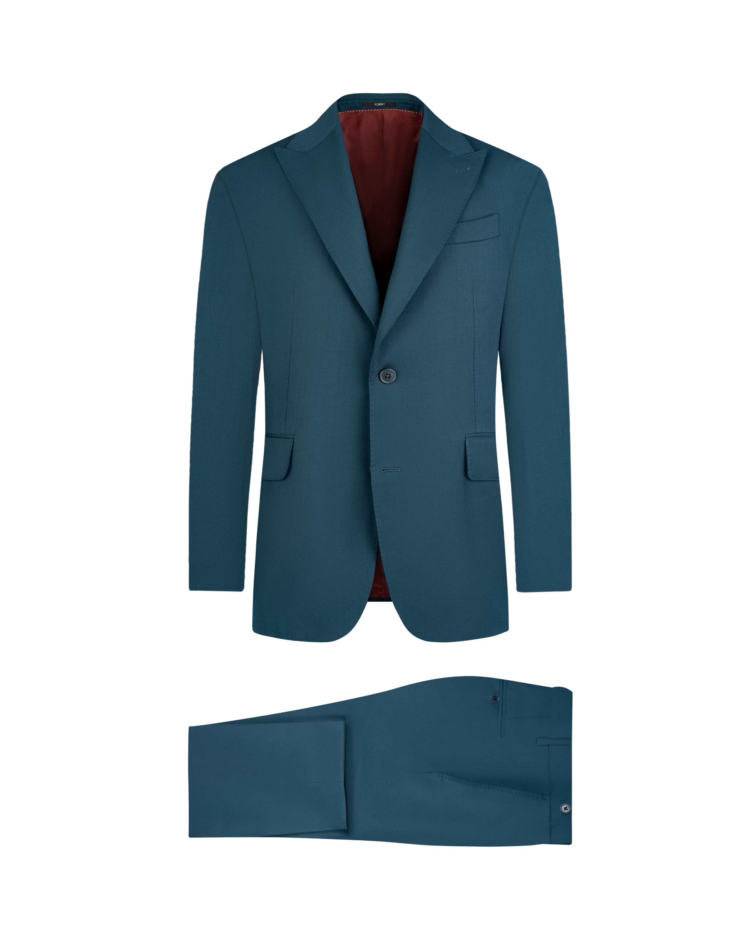 Dark Turquoise Wool Suit