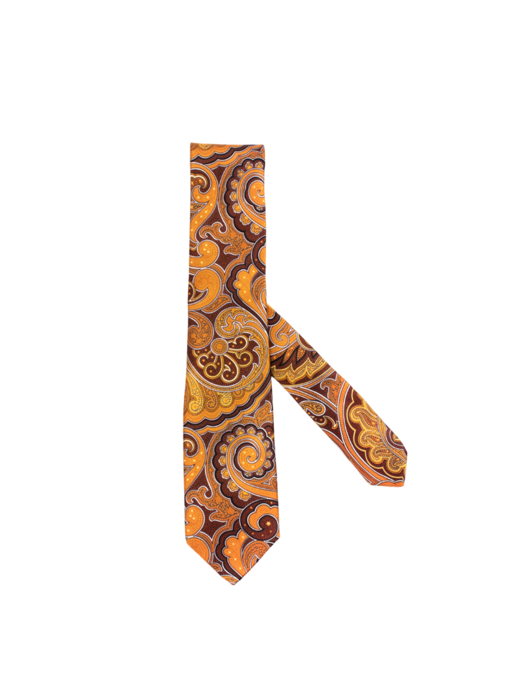 Brown Silk Paisley Handmade Tie