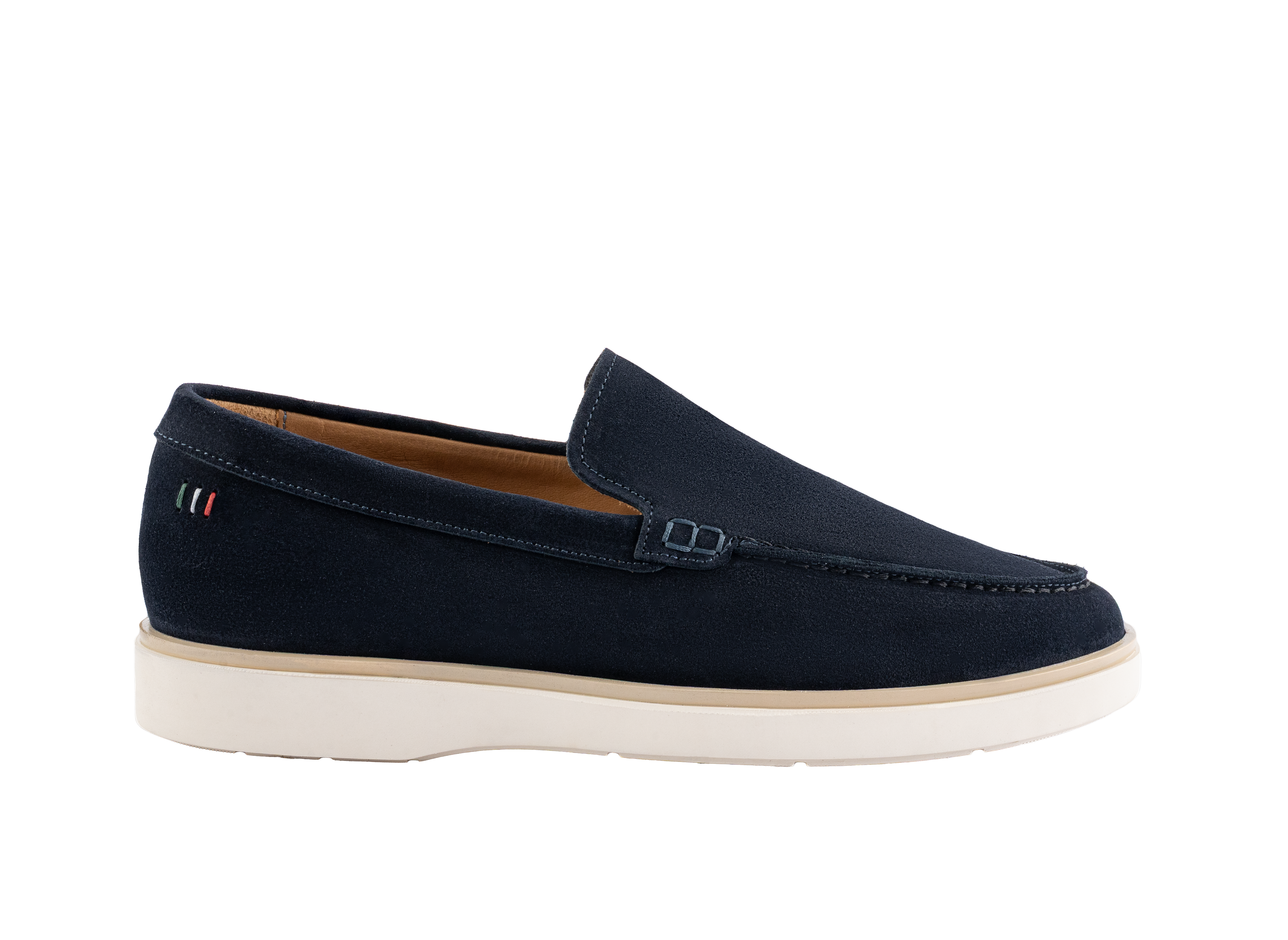 Premium Navy Blue Leather Loafers