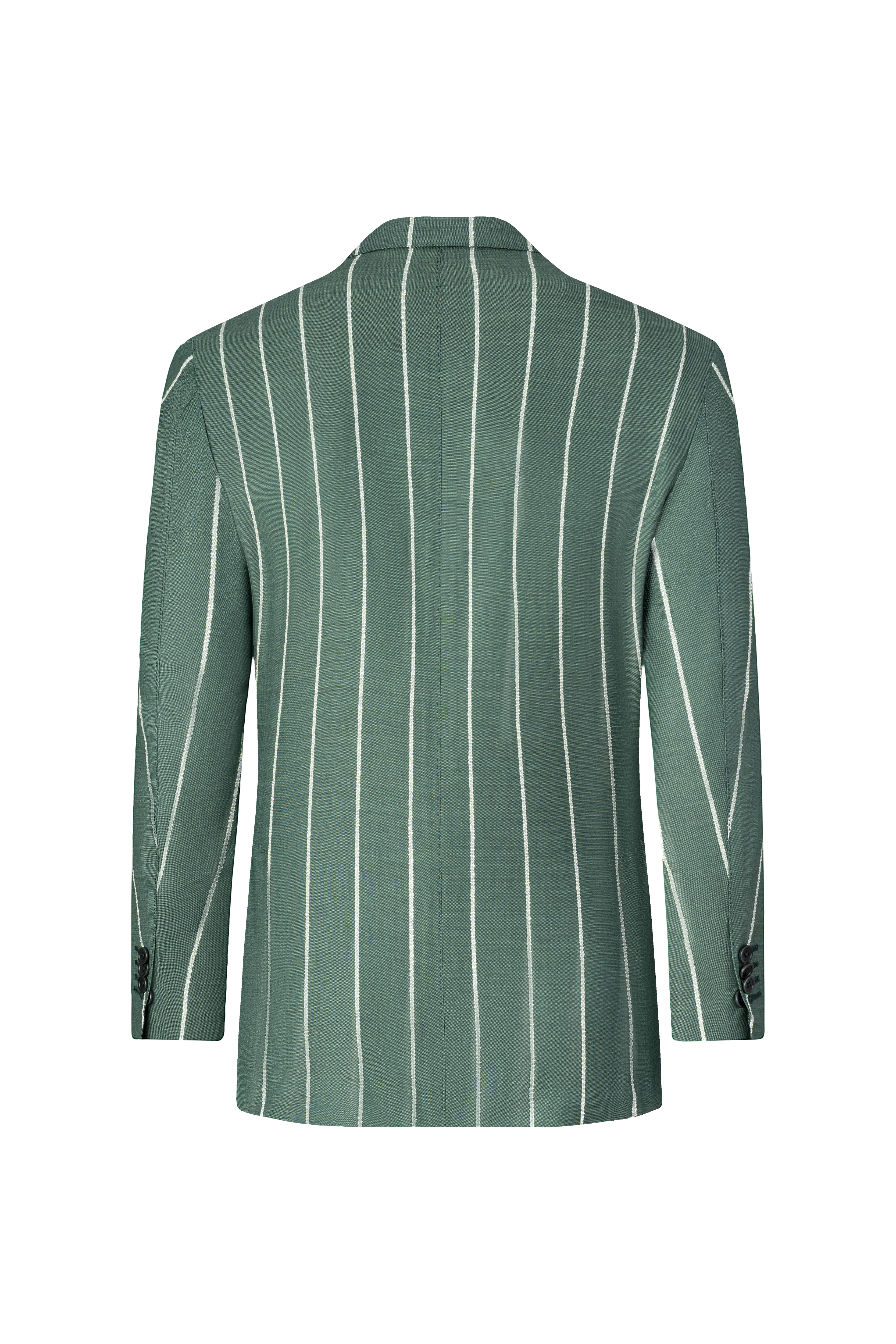 Green Striped Wool Jacket
