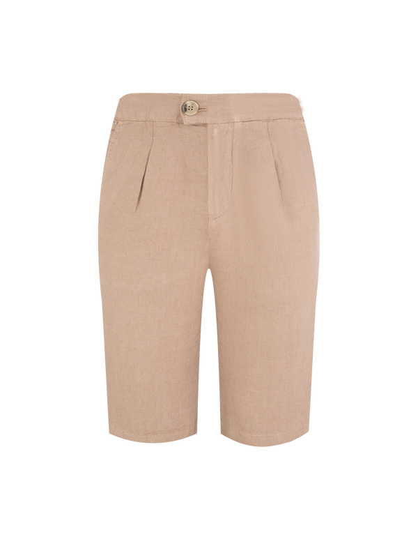 Brown Premium Linen Shorts