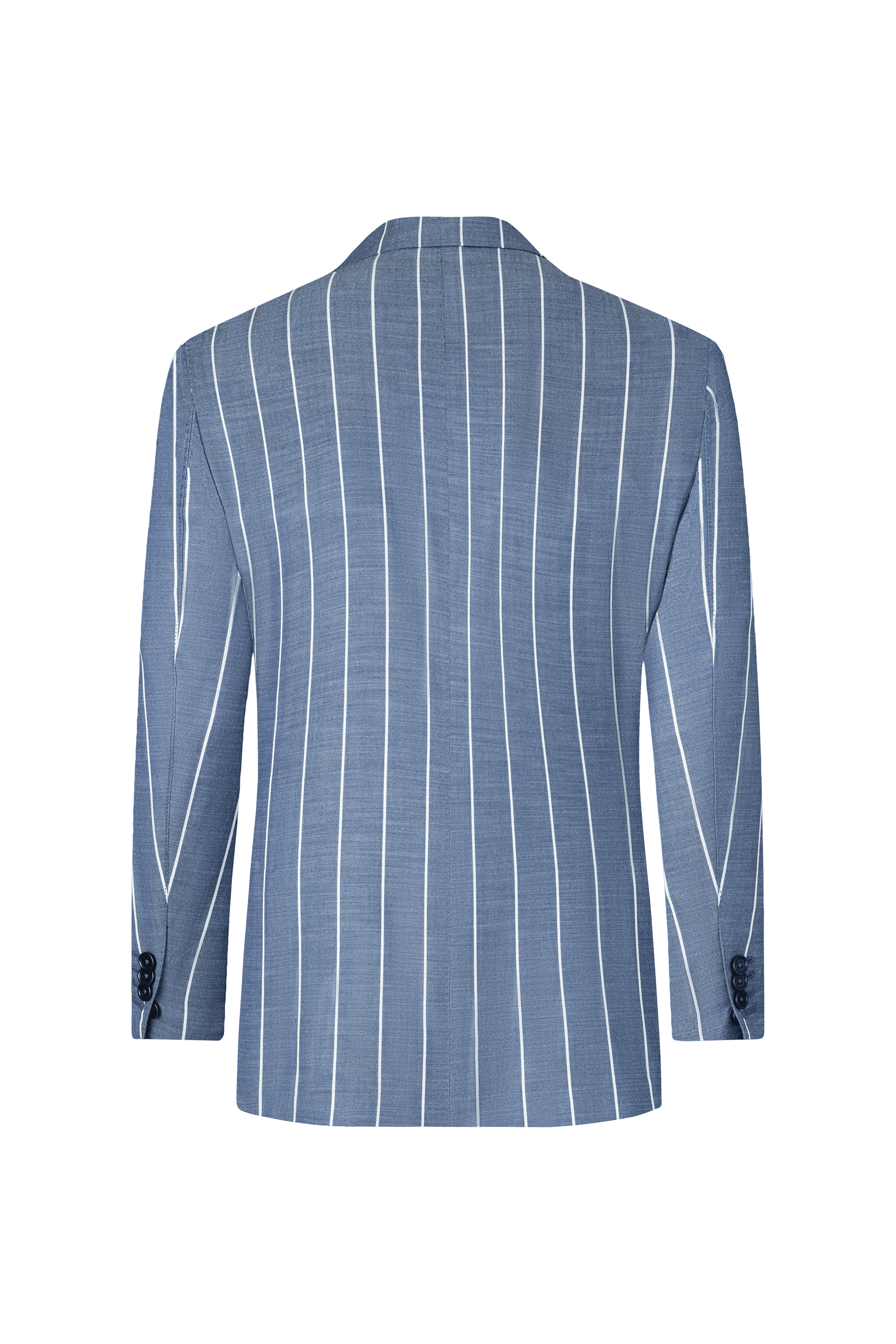 Image of Blue Striped Premium Wool Jacket