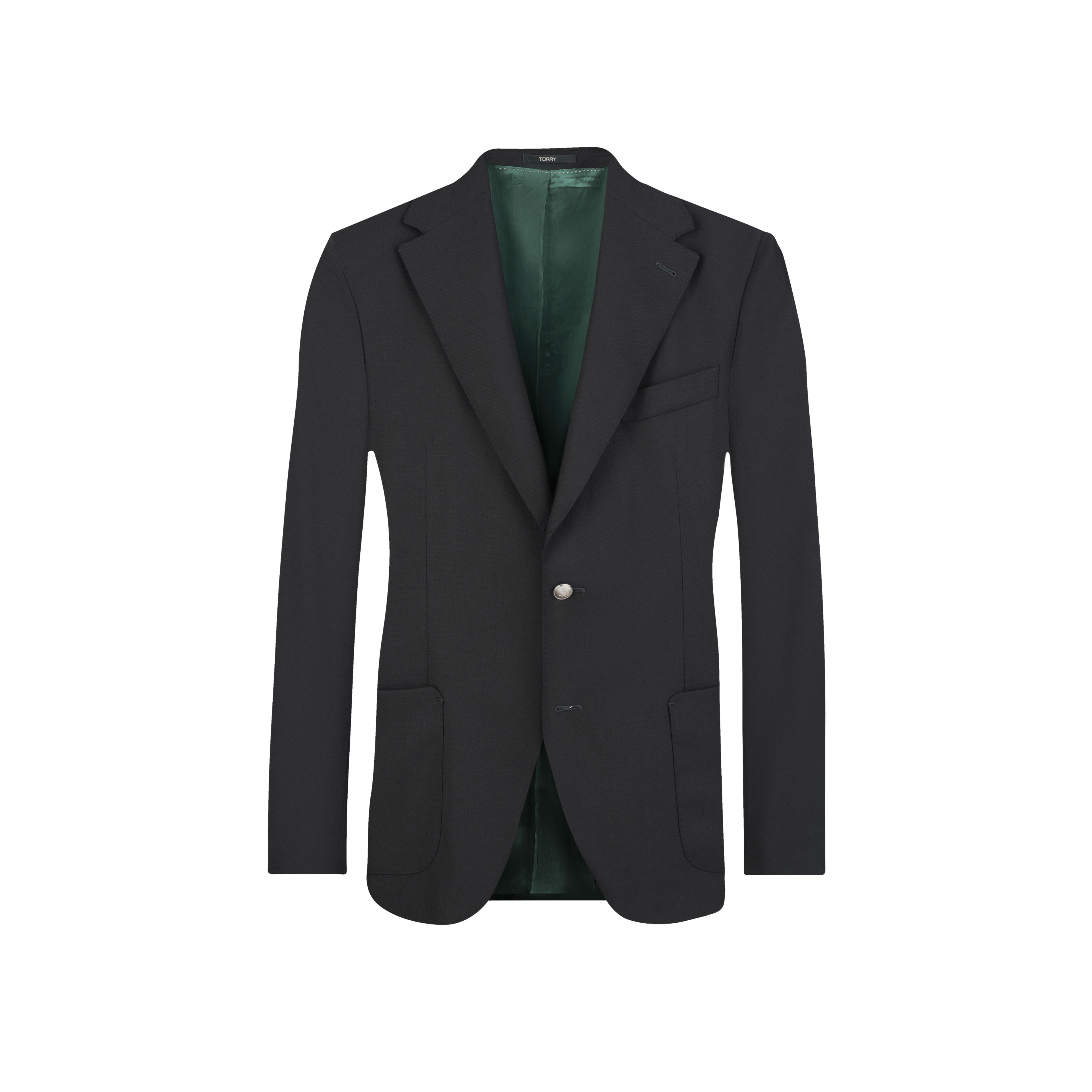Black Textured Wool Blazer