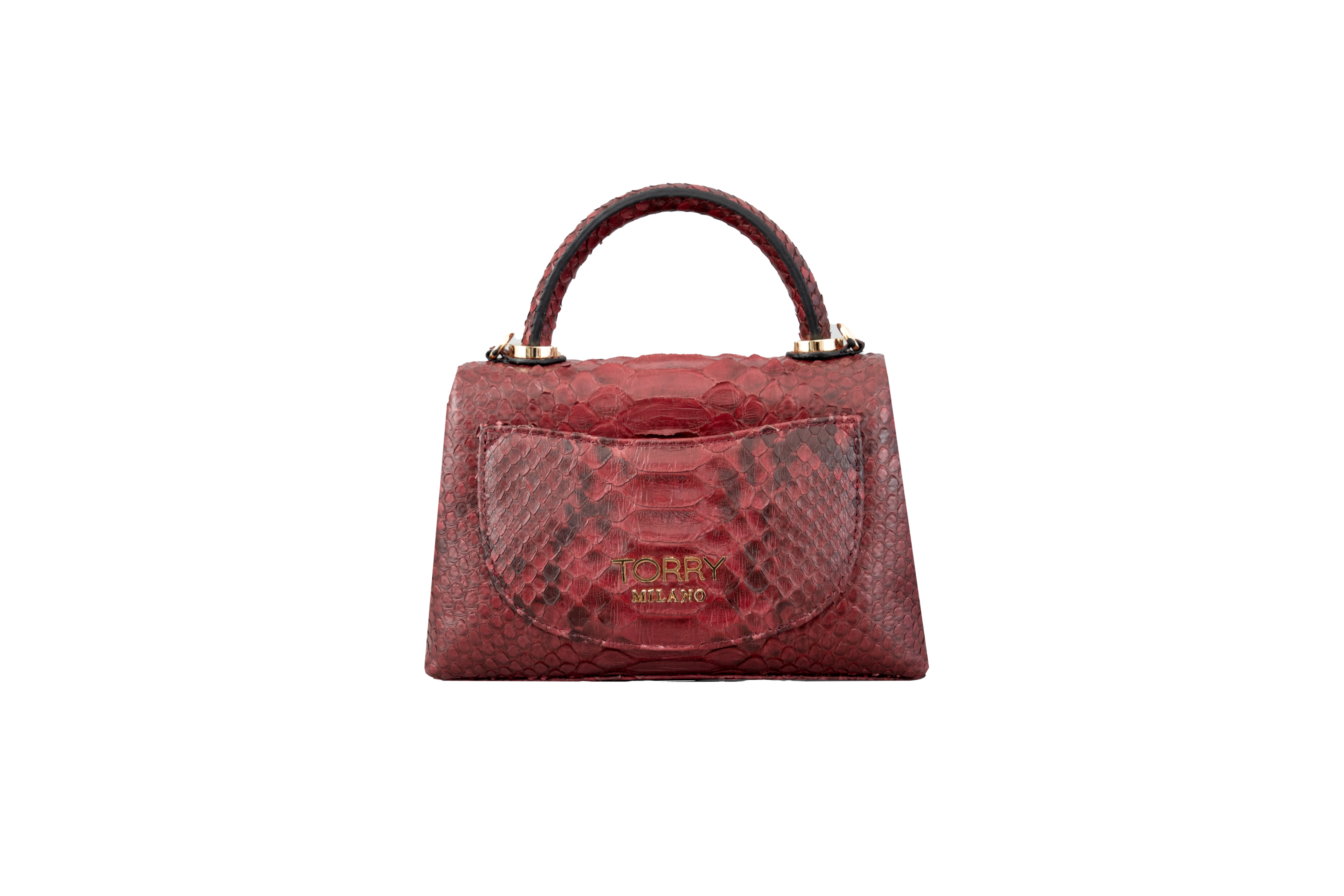 Burgundy Zenith Python Leather Bag