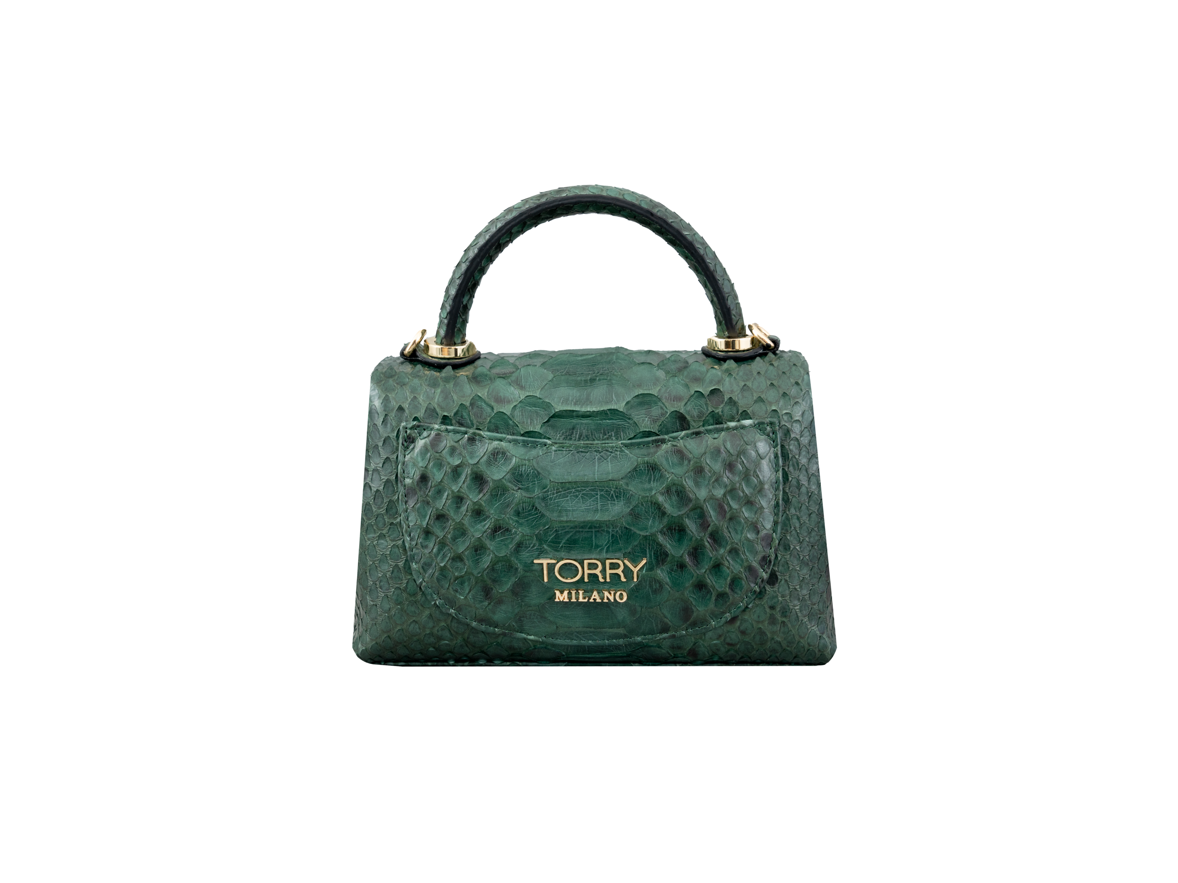 Green Zenith Python Leather Bag