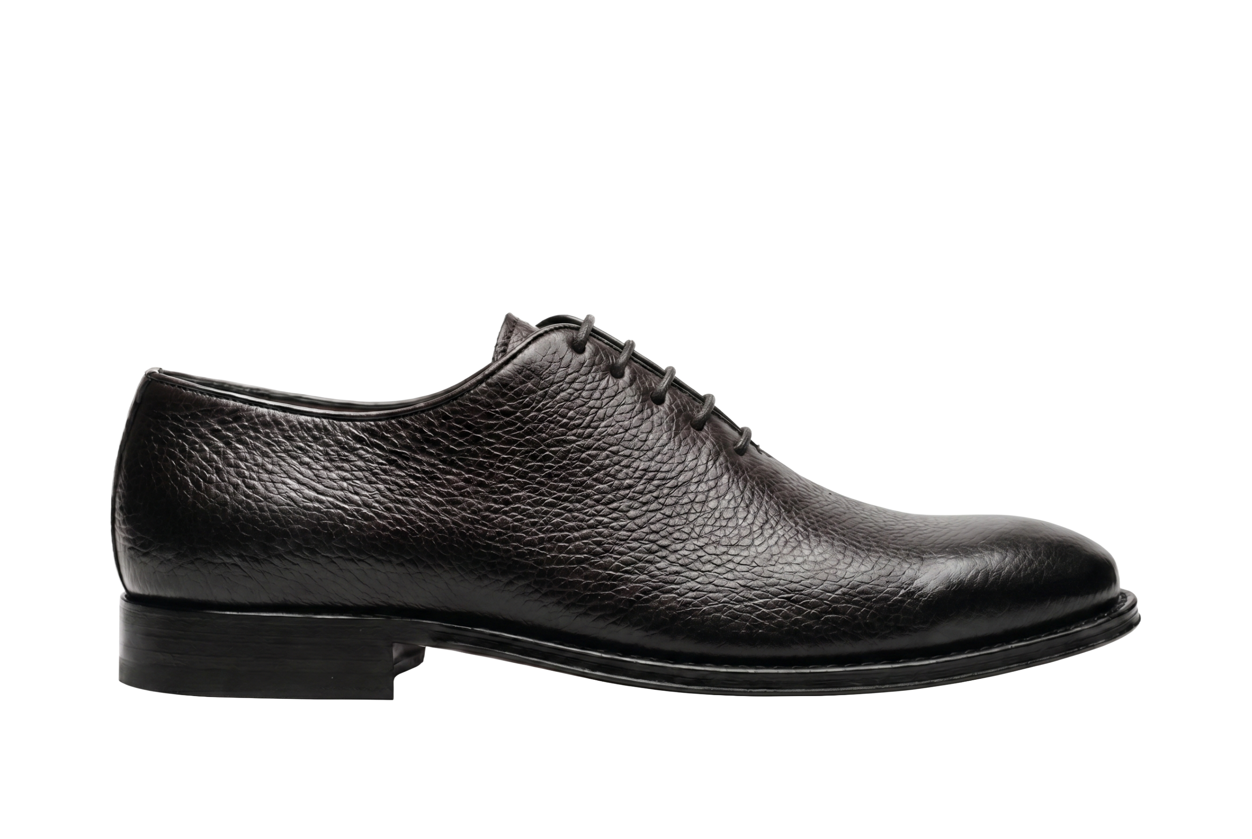 Black Suede One-Cut Shoes