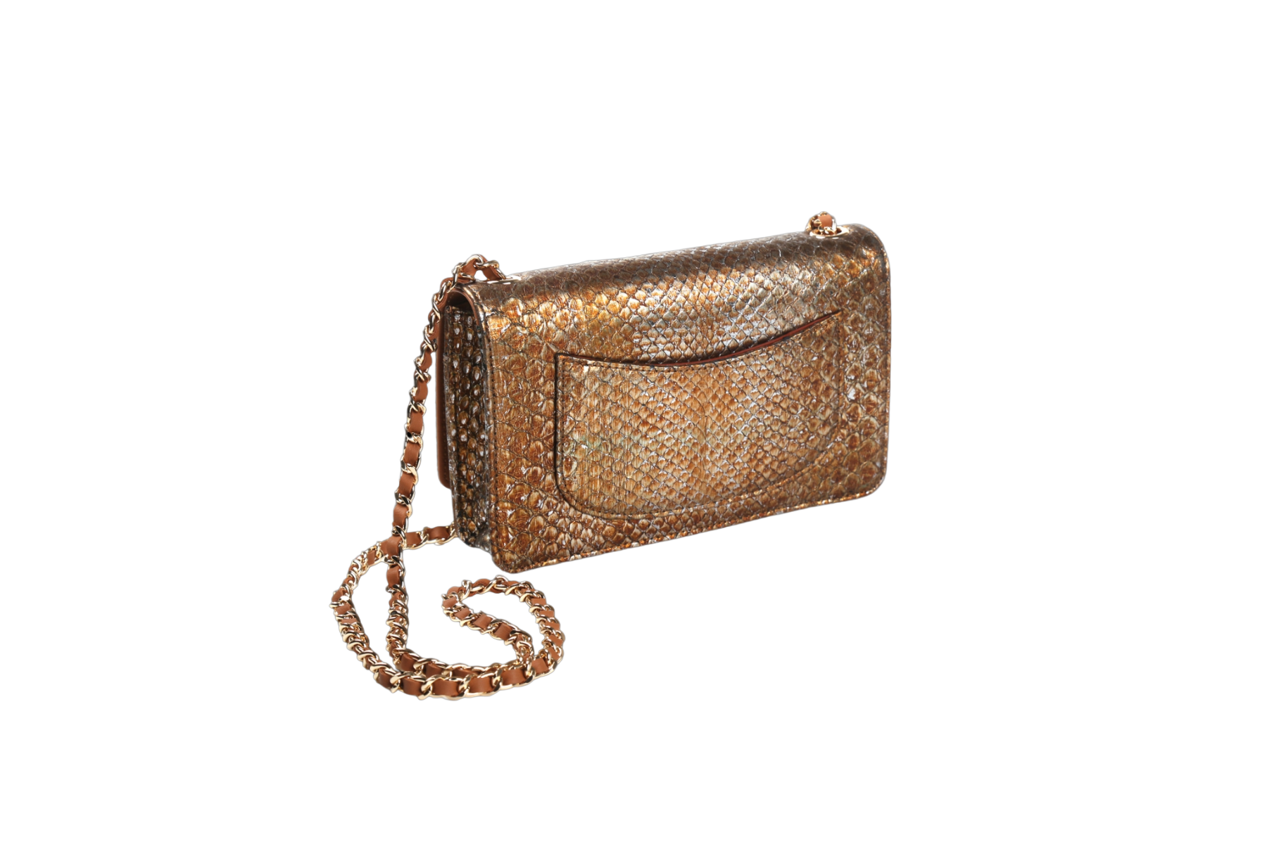 Gold Python Leather Bag