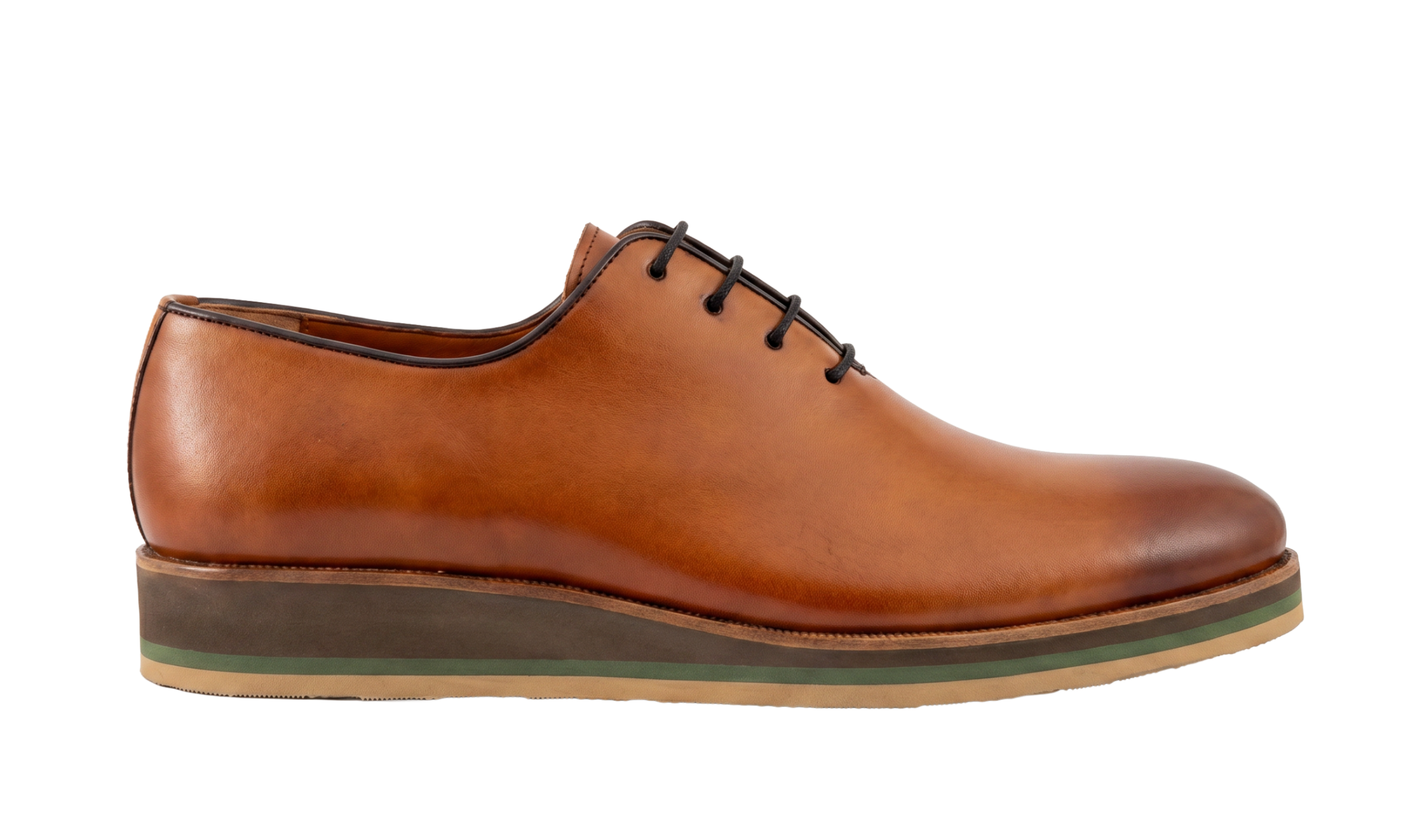 Tobacco Vibram Sole Lace-up Shoes