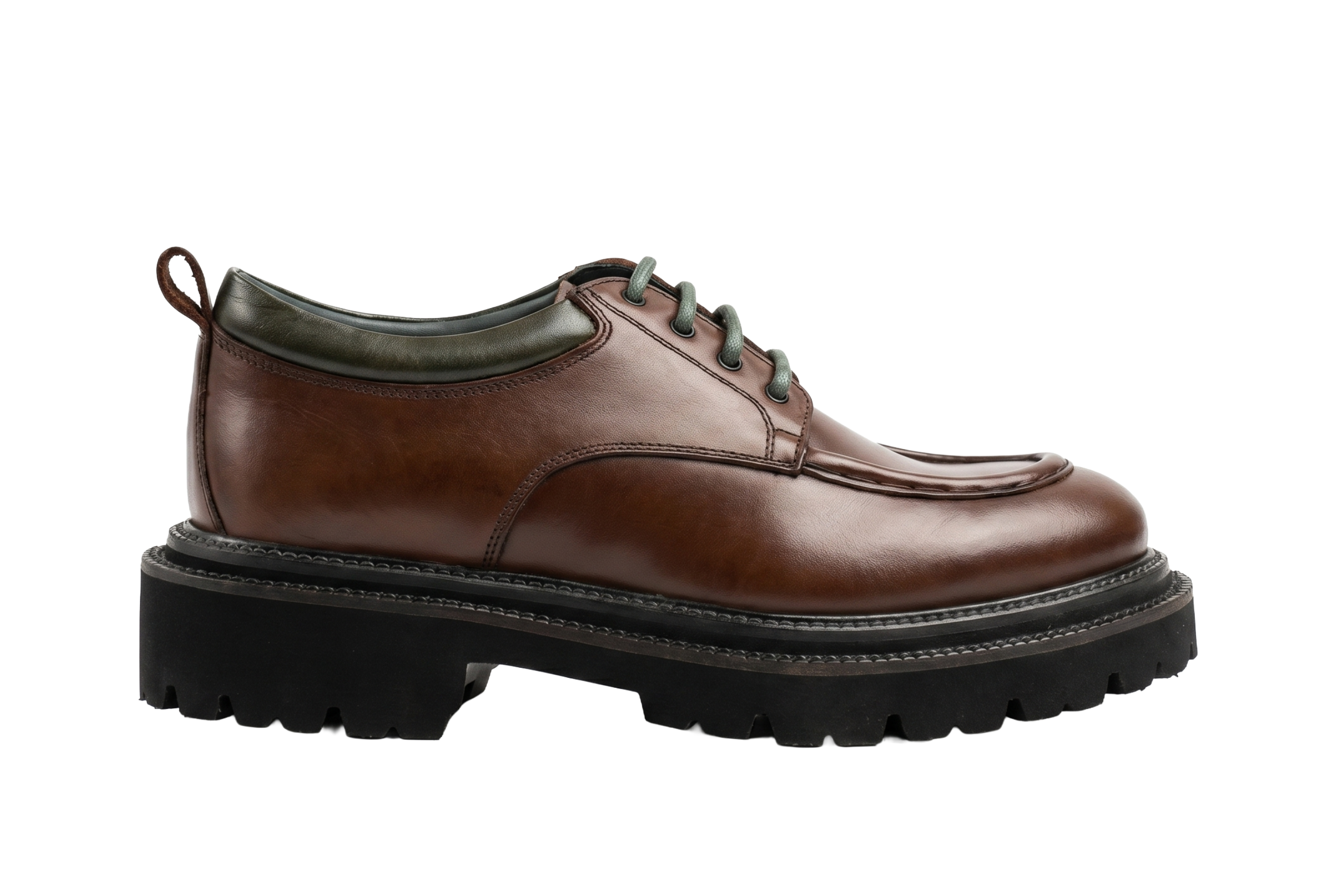 Tobacco Calfskin Lace-up Shoes