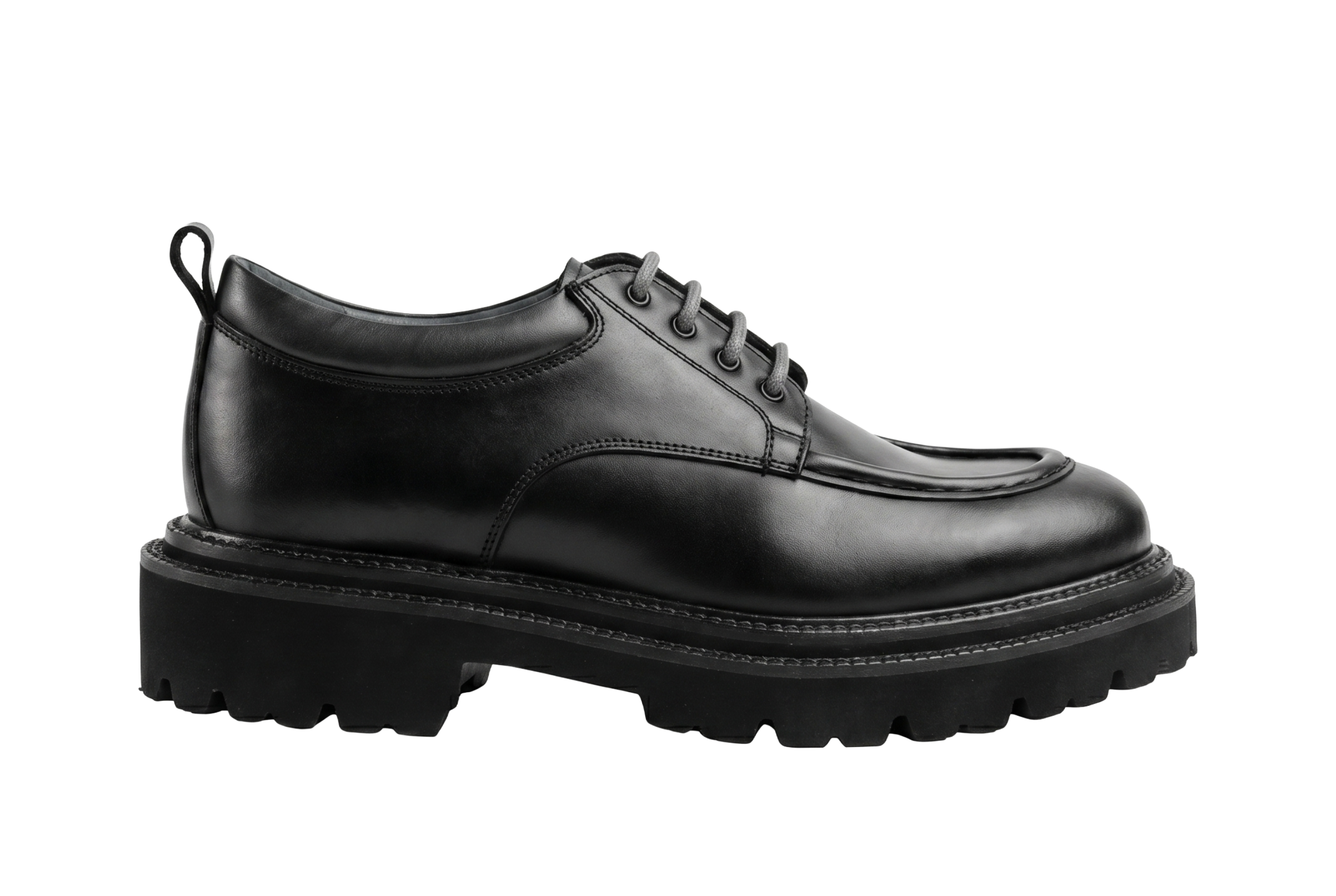 Black Calfskin Lace-up Shoes