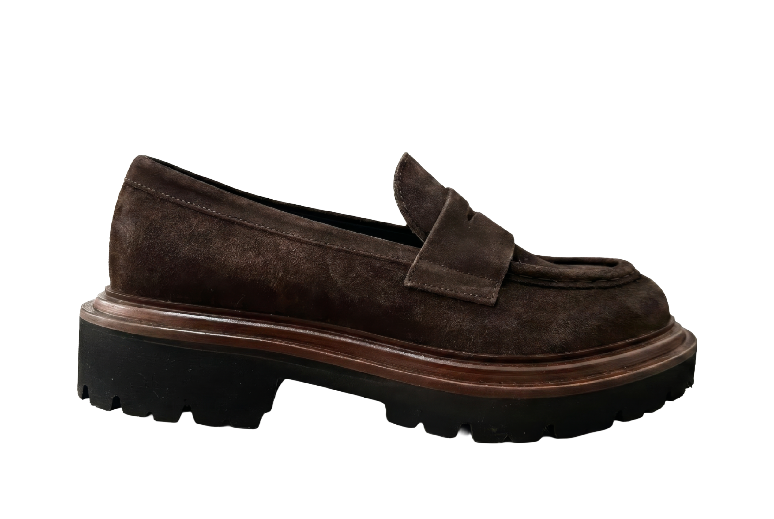 Tobacco Blue Suede Loafers