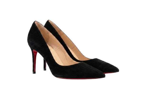 Black Suede Stilettos - 8cm