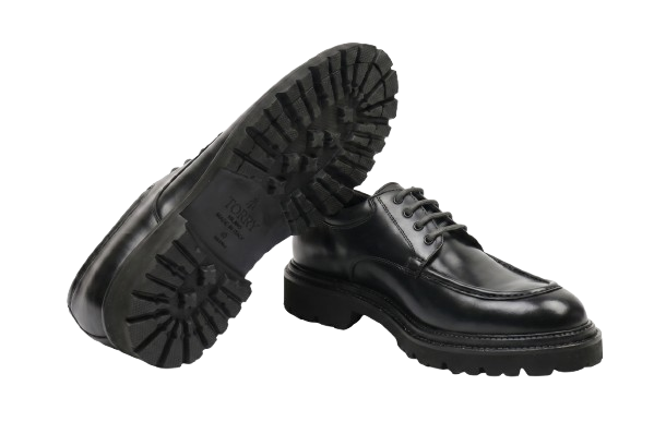 Black Calfskin Lace-up Shoes