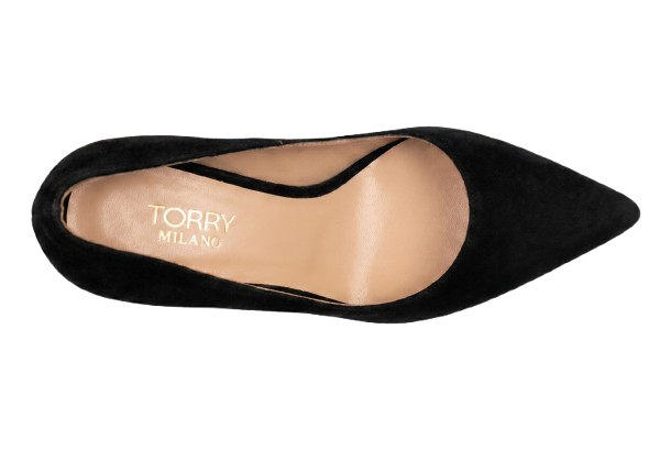 Black Suede Stilettos - 8cm