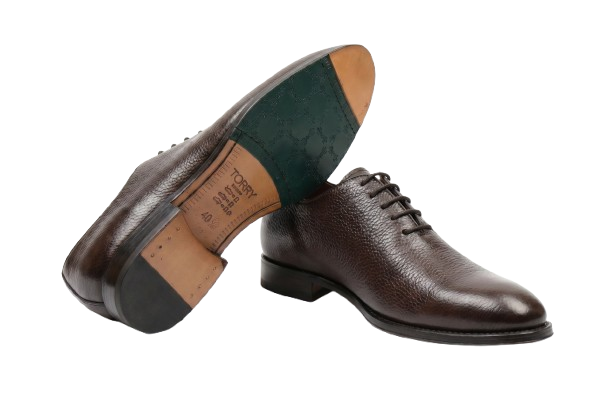 Tobacco Suede One-Cut Shoes