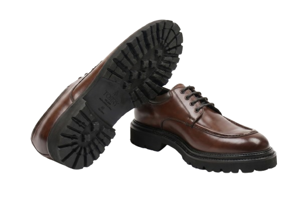 Tobacco Calfskin Lace-up Shoes