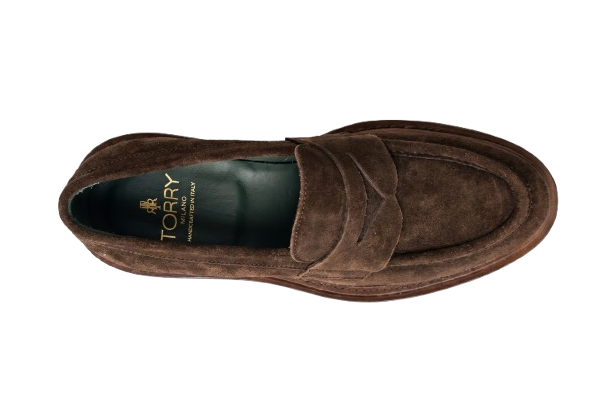 Tobacco Blue Suede Loafers