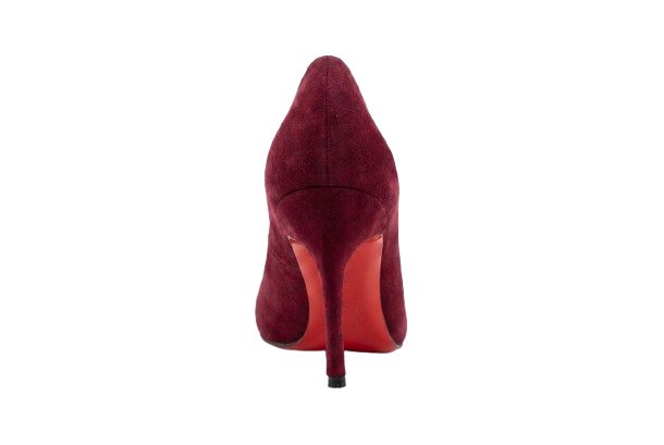 Burgundy Suede Stilettos - 8cm