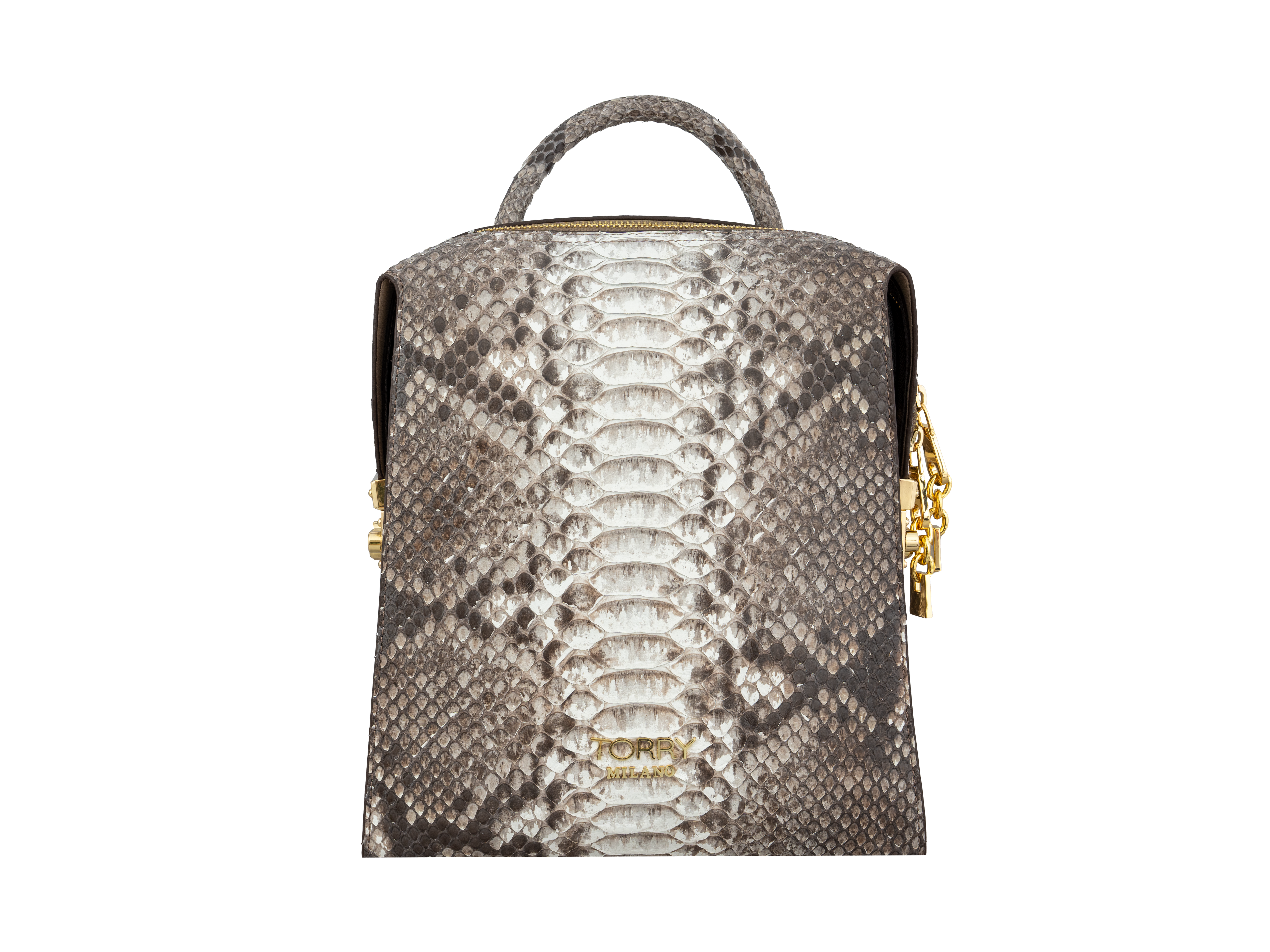 Modern Python Leather Backpack
