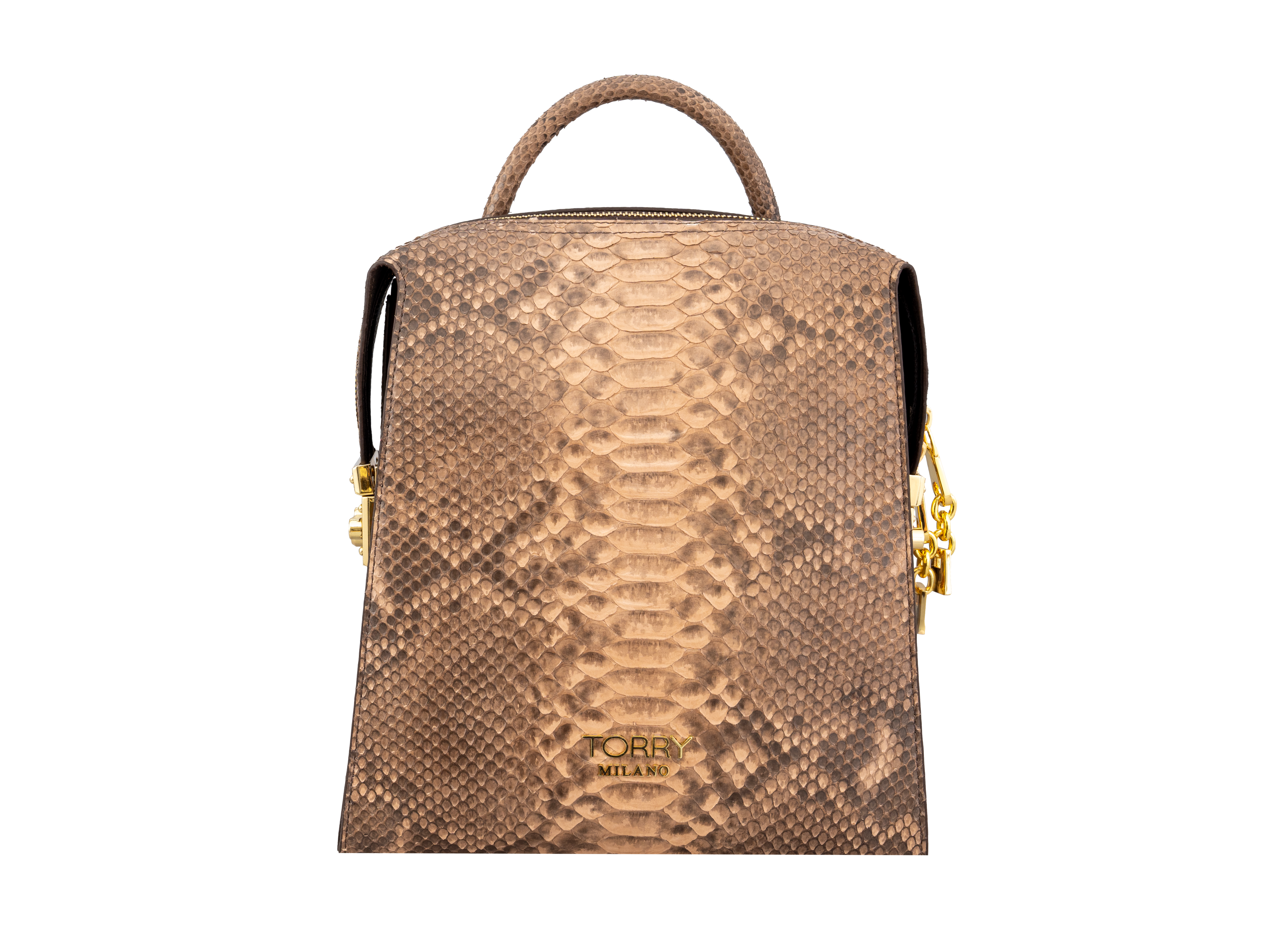 Modern Python Leather Backpack