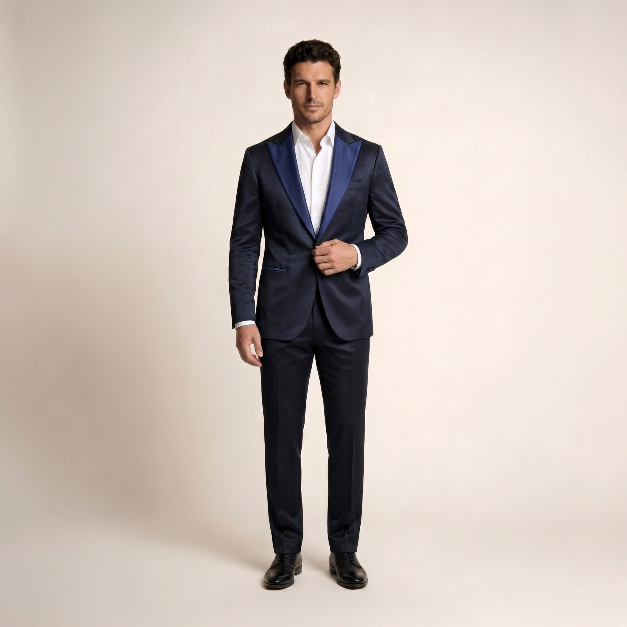 Navy Blue Ceremony Satin Tuxedo