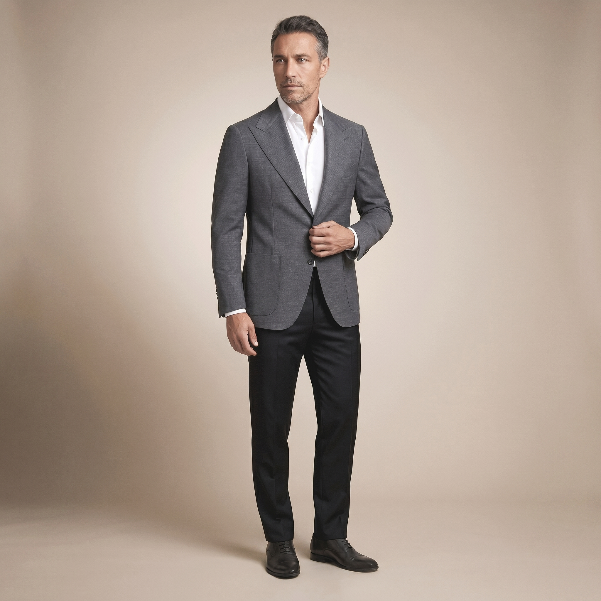 Grey Premium Wool Blazer