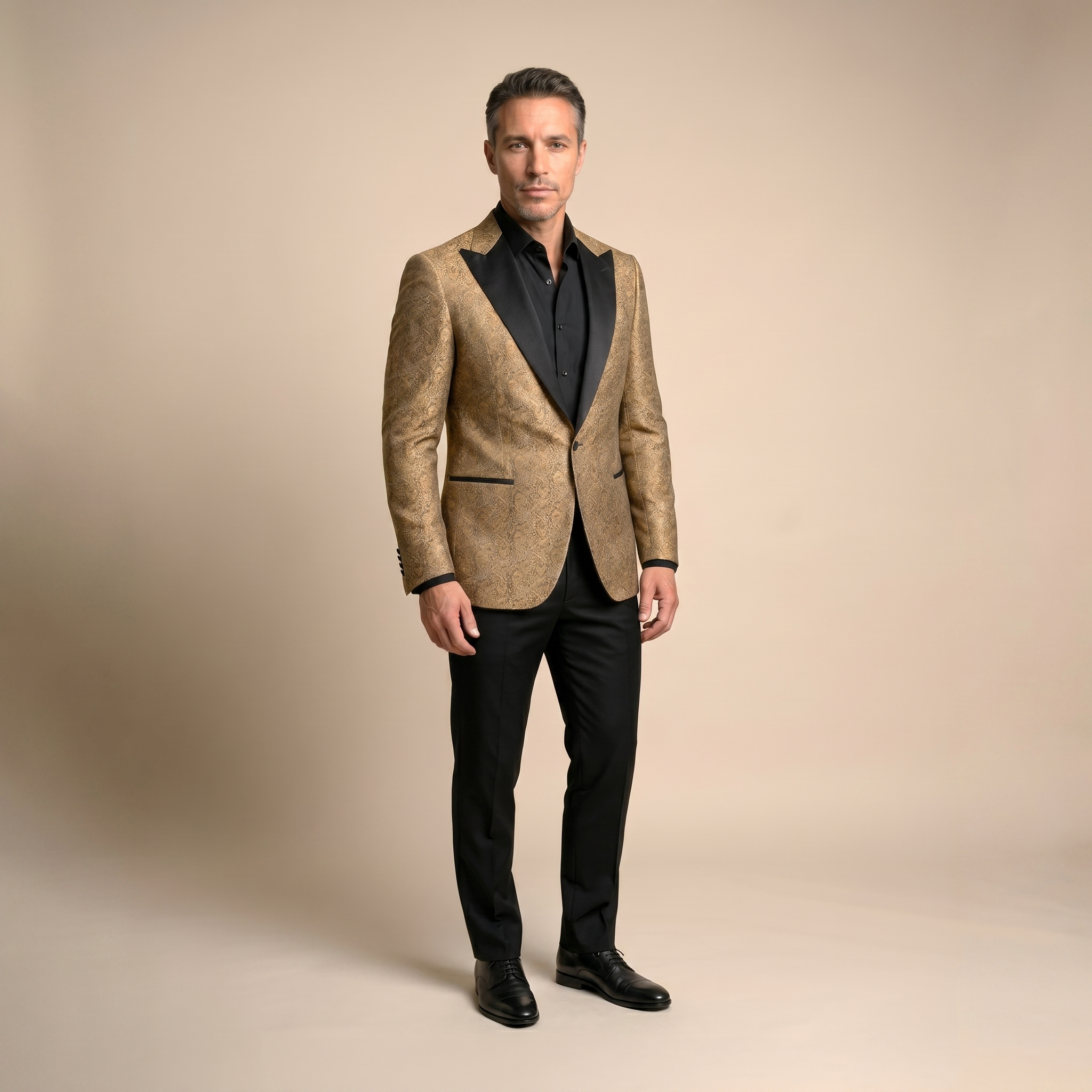 Gold Premium Jacquard Tuxedo