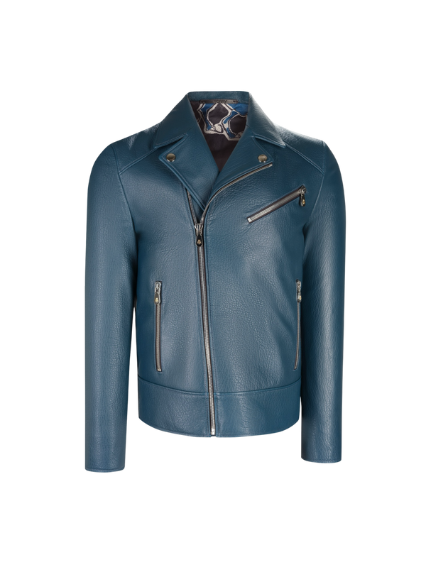 Blue Biker Jacket