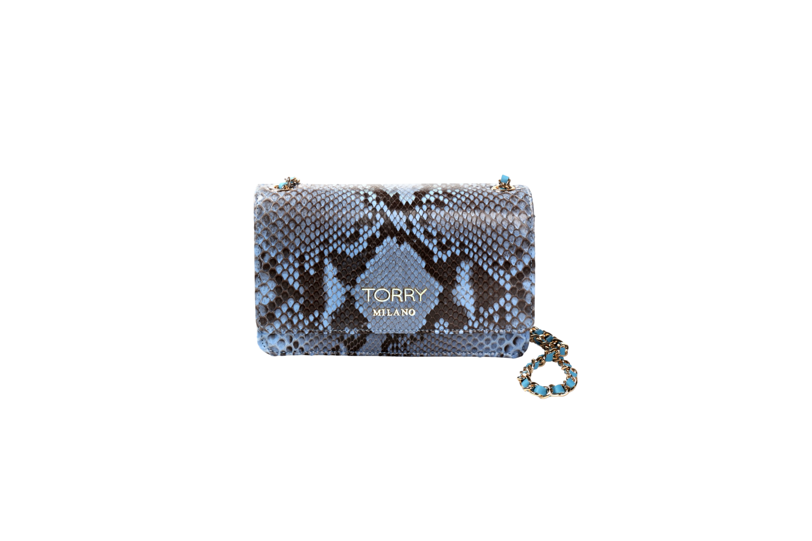 Blue Python Leather Bag