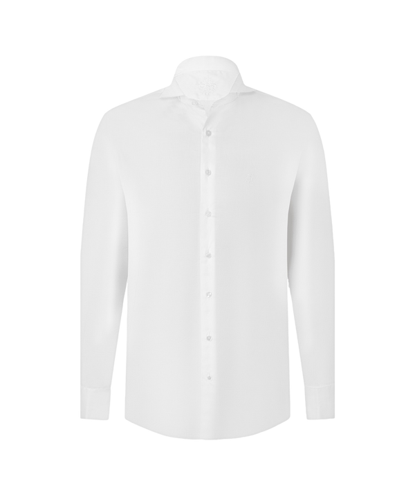 White dress shirt on a white background