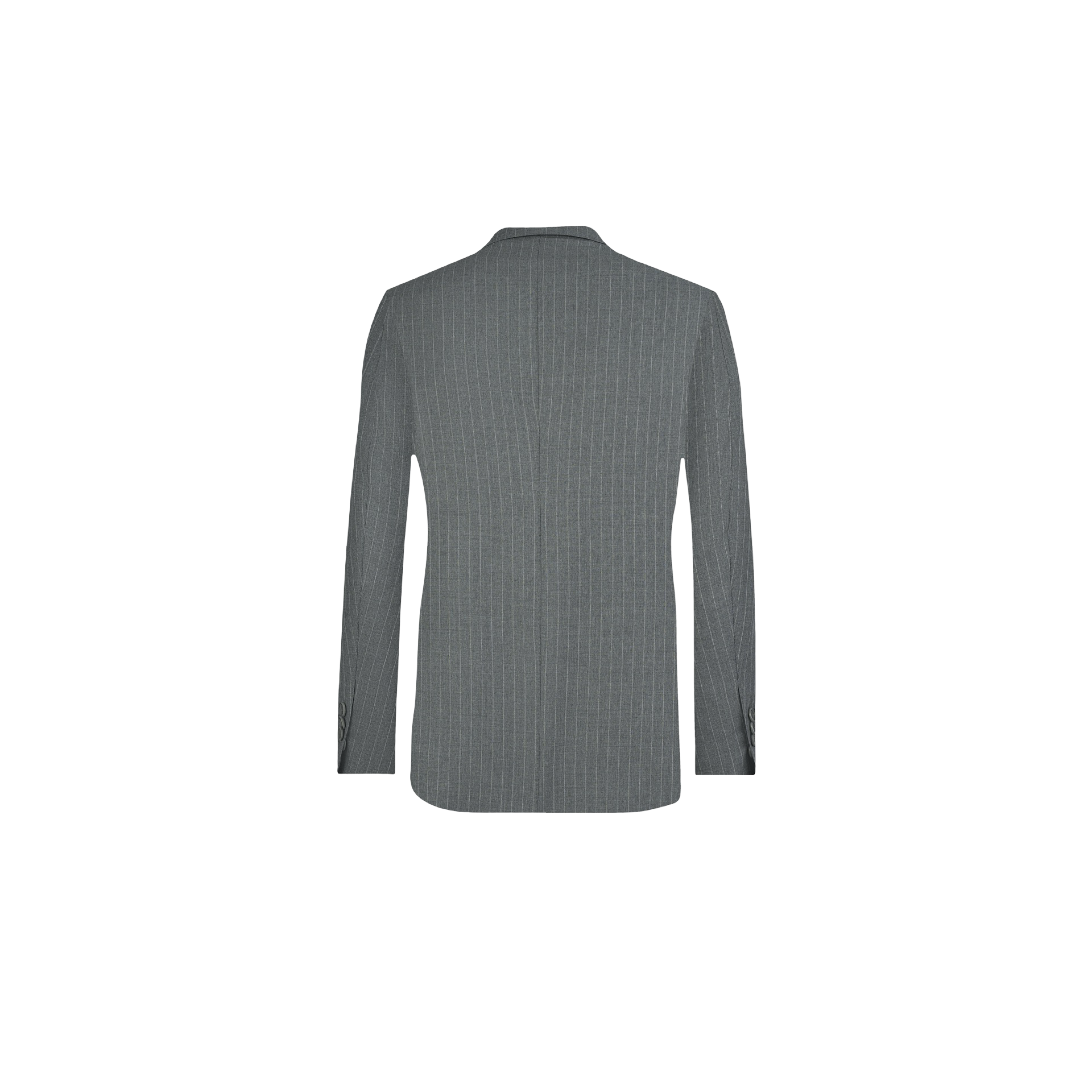 Grey Striped Double Breasted Suit