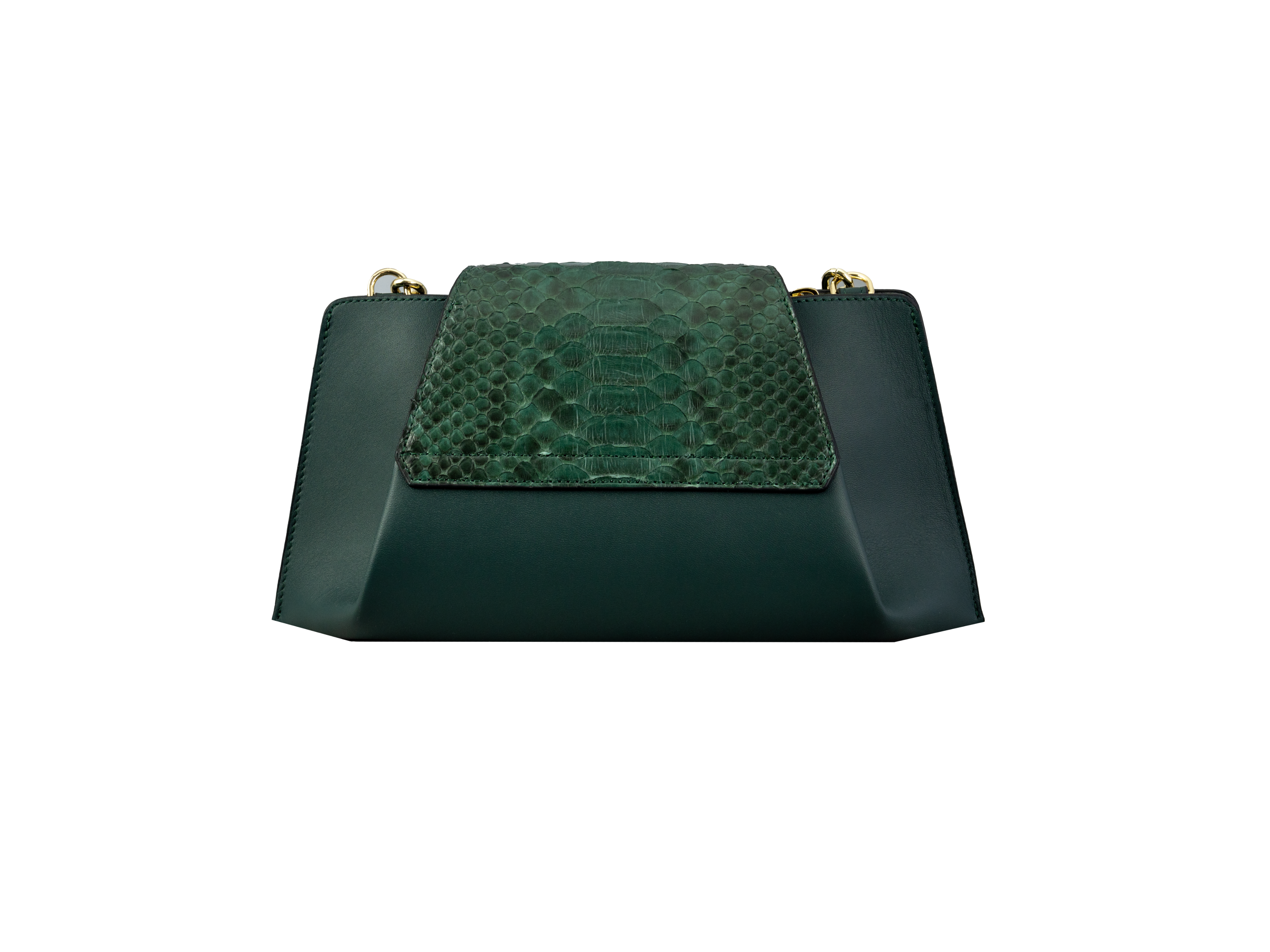 Green Eclat Python Leather Bag